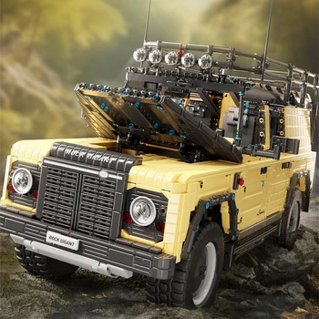 В НАЛИЧНОСТ Rock Glgan suv SUV Super Car Land Roverr, който е съвместим с технологията на MOC, строителни блокове, тухли, играчки