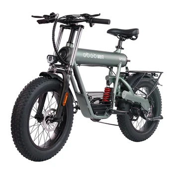 Електрически Велосипед 750 W 20-Цолови Дебели Гуми на Велосипед 48 20Ah Батерия Максимална Скорост 45 км/ч Механични Дискови Спирачки 7-Стъпка