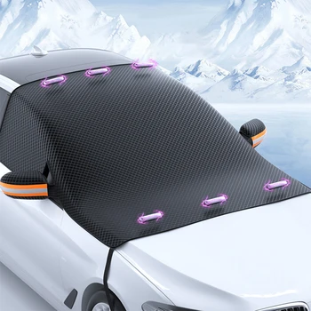 Нова актуализация на капака на предното стъкло Водоустойчив плат Оксфорд Слънцезащитен крем на предното стъкло на Снега козирка за Bmw VW Tesla Benz, Renault Rover
