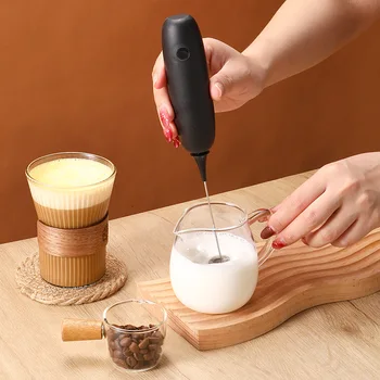 Ръчен електрически Миксер за разбиване на яйца за разбиване на мляко и сметана, на смесване на кафе, точка на превключване, стартиране с едно докосване